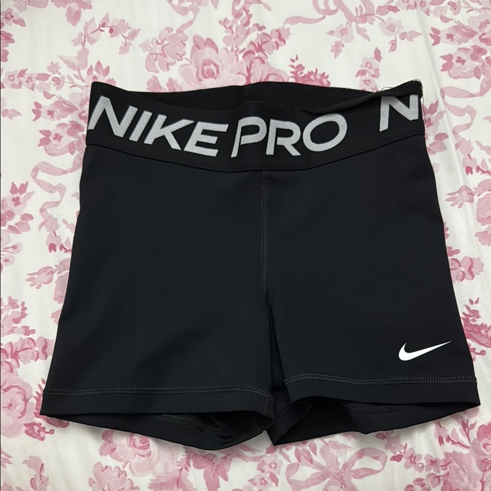 Nike Pro Black and Gray Athletic Shorts